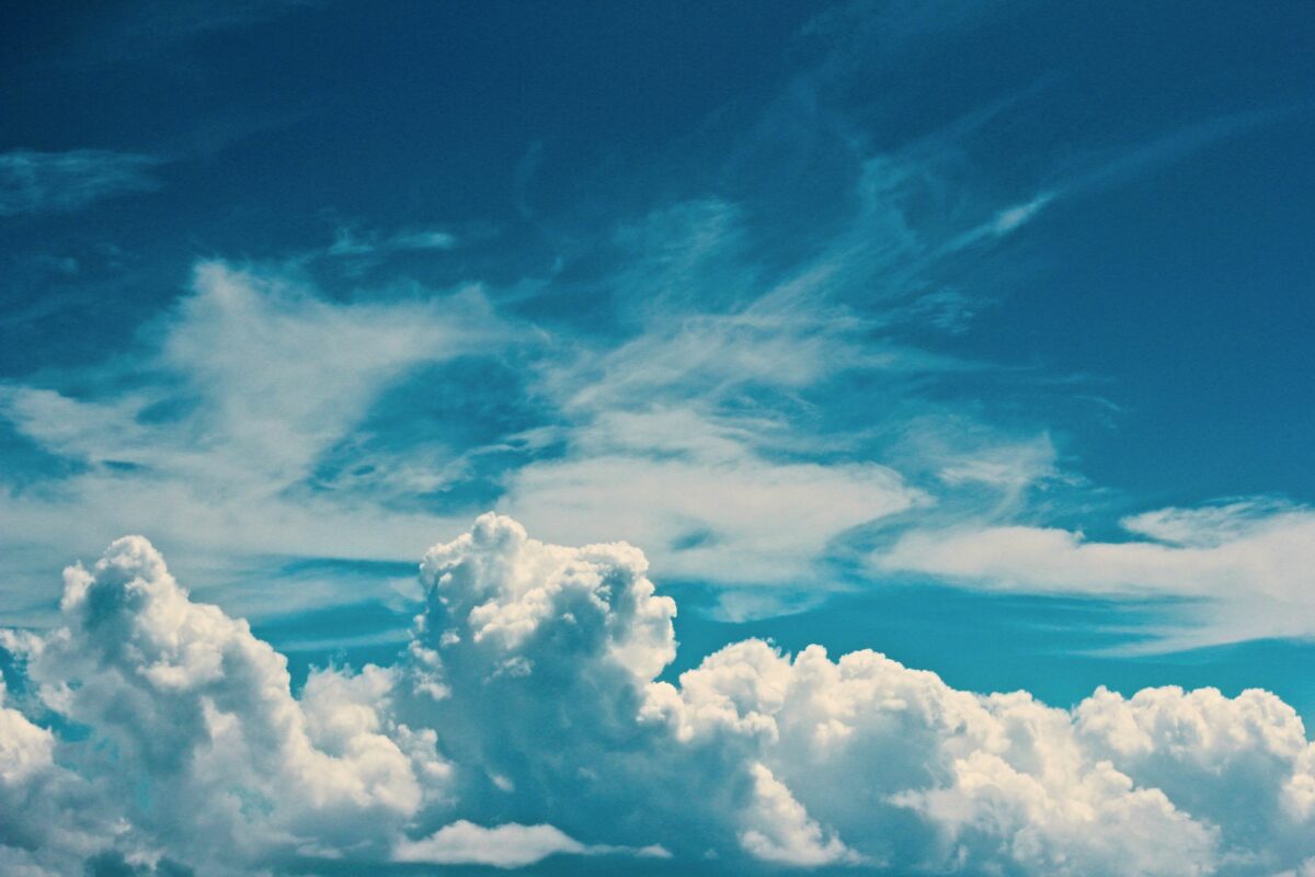 Picture of clouds in blue sky